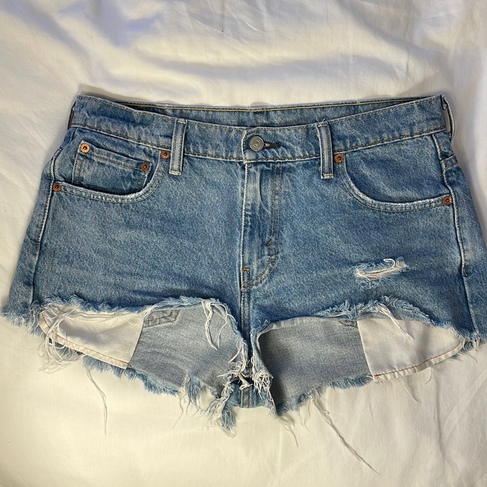 Levi’s Distressed High Rise Shorties